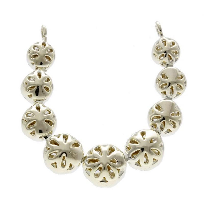 Moderno Collana a grappolo rotonda Moonlight Collection'S in oro giallo 18 carati con 1,75 ct.  Diamante in vendita