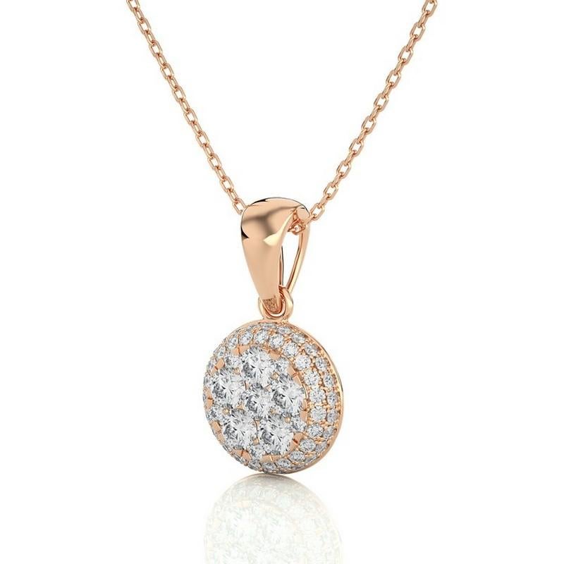 Diamond Total Carat Weight: This exquisite pendant from the Moonlight Collection showcases a total carat weight of 1.16 carats, featuring 28 round diamonds elegantly arranged in a captivating cluster.

Gold Setting: Crafted with precision in 18K