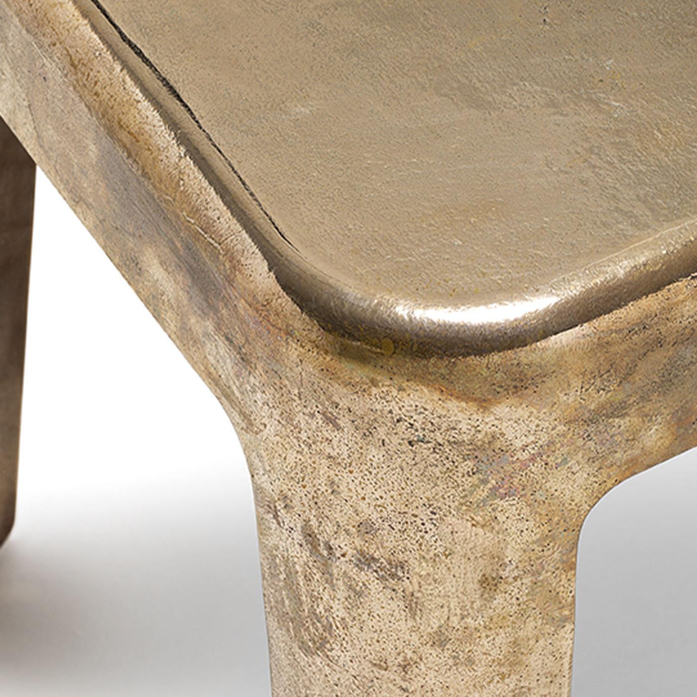 Bronze Moonlight Gold Square Outdoor Coffee Table Limited Edition by Exteta For Sale
