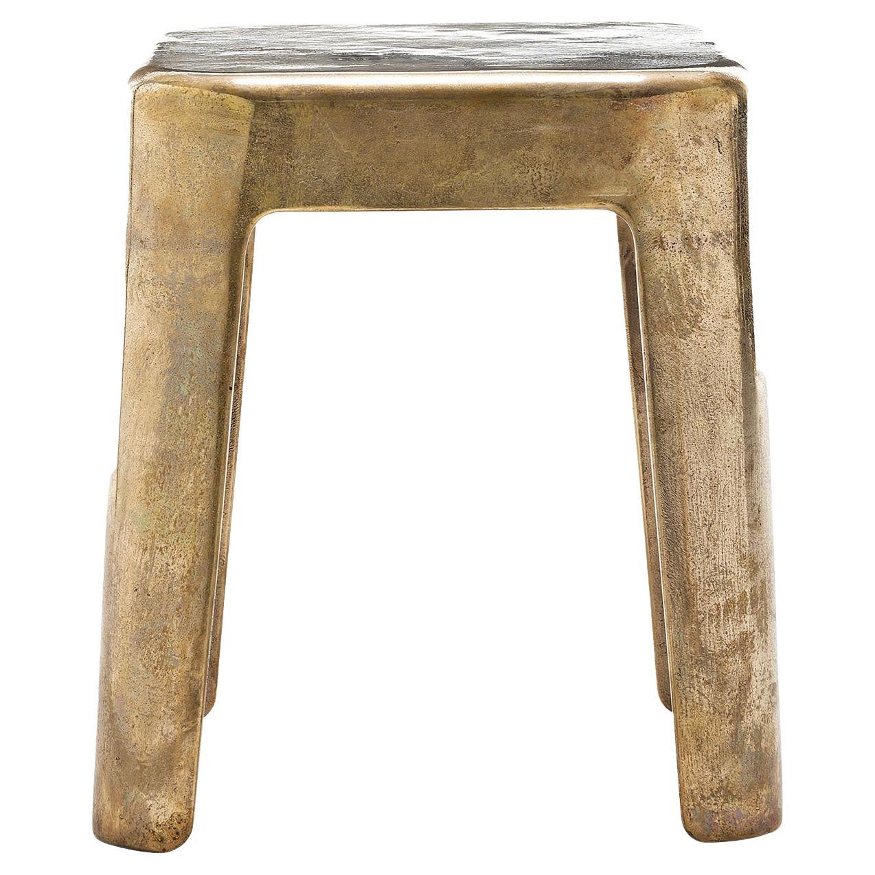 Moonlight Gold Square Outdoor Coffee Table Limited Edition by Exteta For Sale