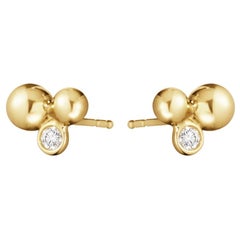 Moonlight Grapes Ear Stud 1551D Yellow Gold, Diamond, Total 0.07 Carat