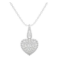Colgante Racimo de Corazones Luz de Luna: Diamantes de 1,1 quilates en oro blanco de 14k