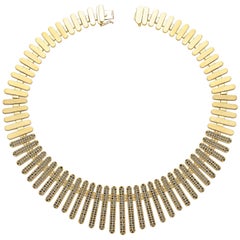 Collier Moonlight en or jaune 18 carats avec diamants blancs et noirs