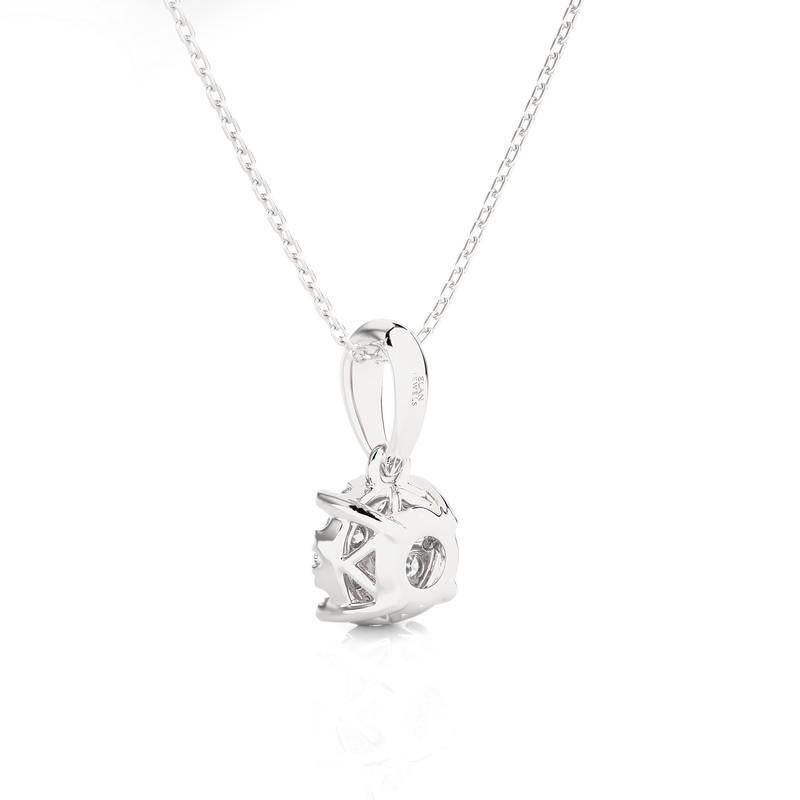Carat Weight: This exquisite pendant showcases a total carat weight of 0.27 carats, promising a captivating and radiant sparkle that won't go unnoticed.

Diamonds: Adorning the pendant are 13 carefully selected diamonds, each chosen for its