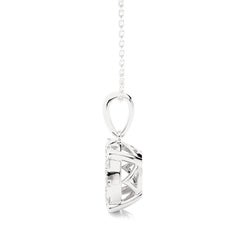 Moonlight Round Cluster Diamond Pendant: 1 Carat Diamonds in 14k White Gold