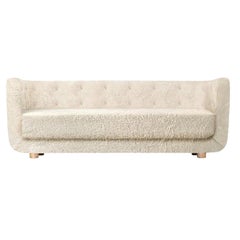 Moonlight Sheepskin and Natural Oak Vilhelm Sofa by Lassen