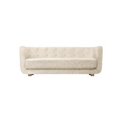 Moonlight Sheepskin and Smoked Oak Vilhelm Sofa by Lassen