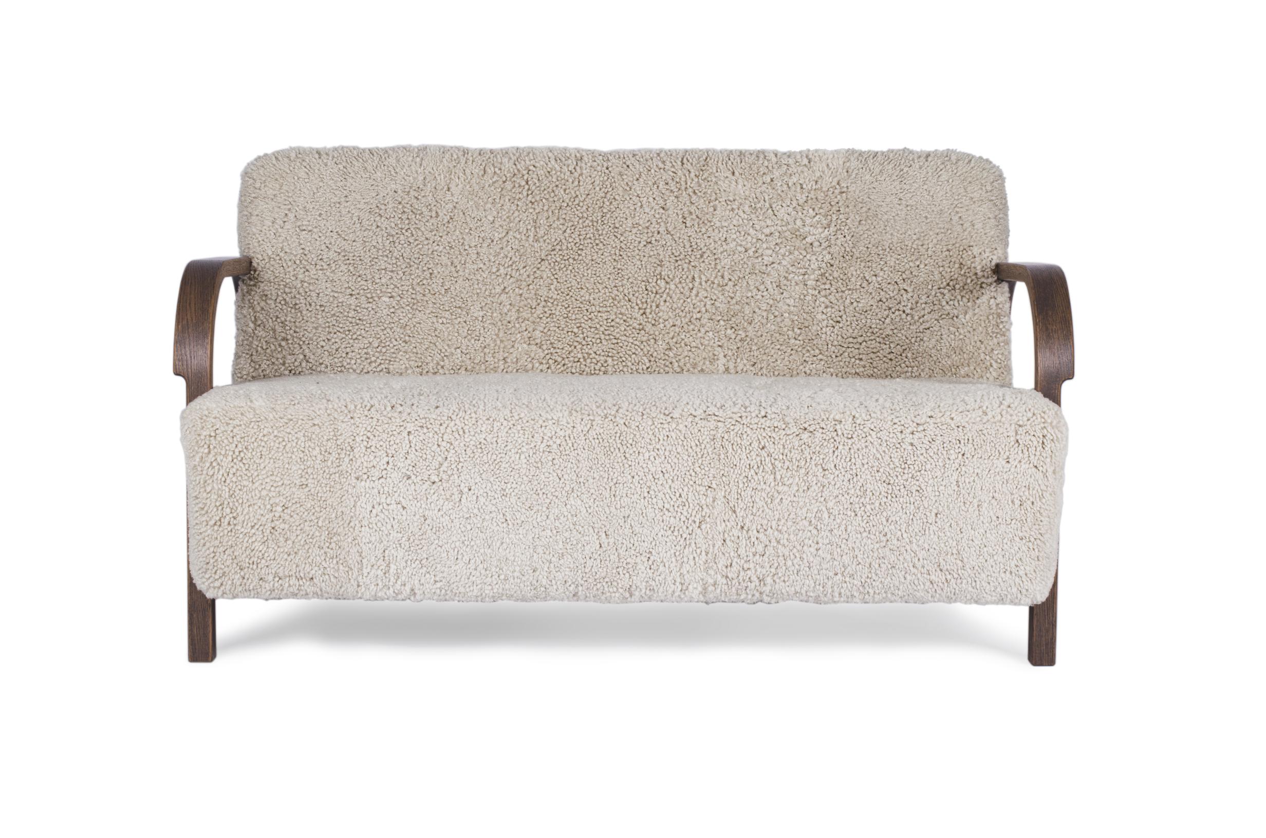 Other Moonlight Sheepskin ARCH 2 Seater Sofa by Mazo Design For Sale