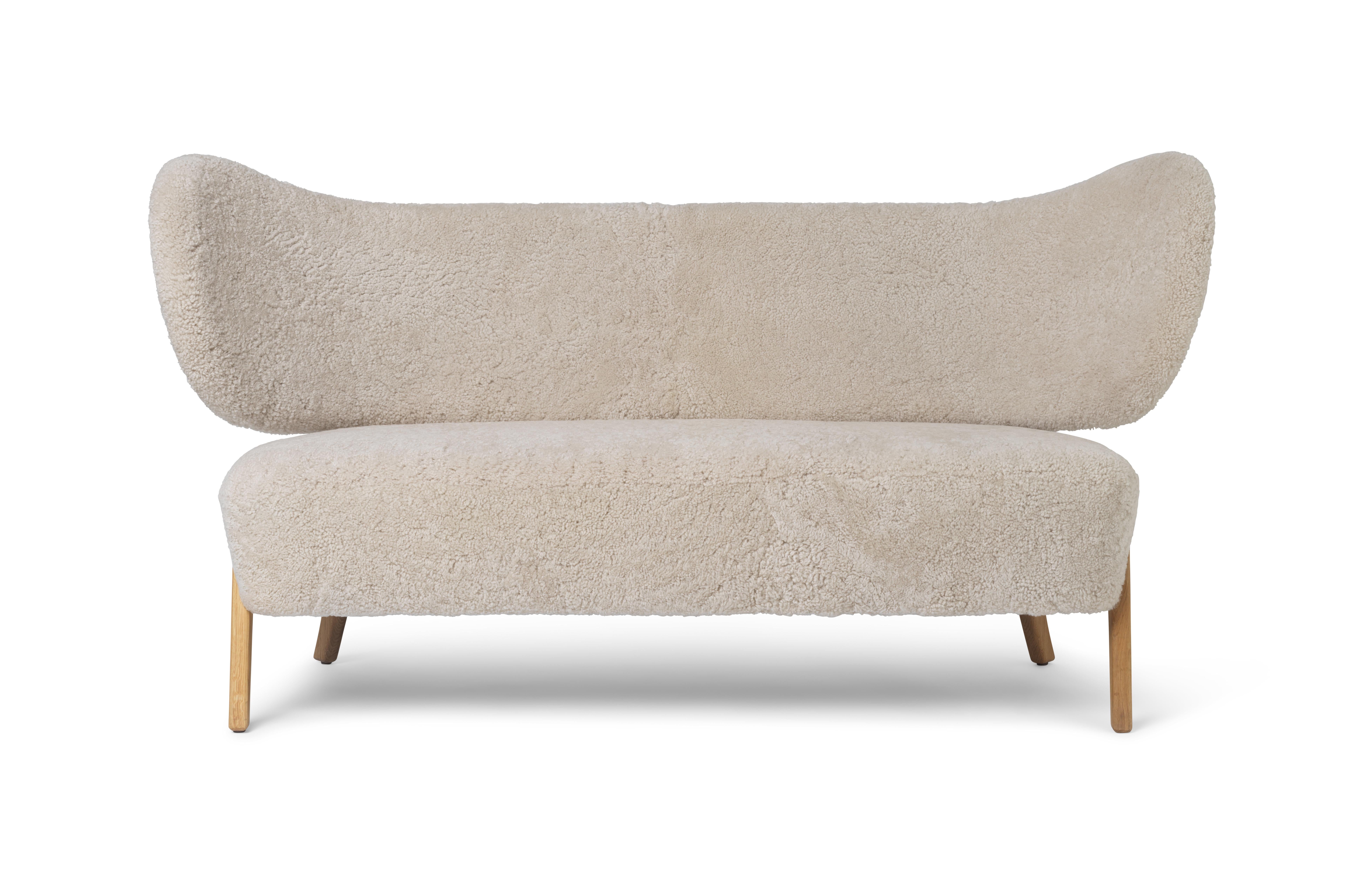 Post-Modern Moonlight Sheepskin TMBO Lounge Sofa by Mazo Design For Sale