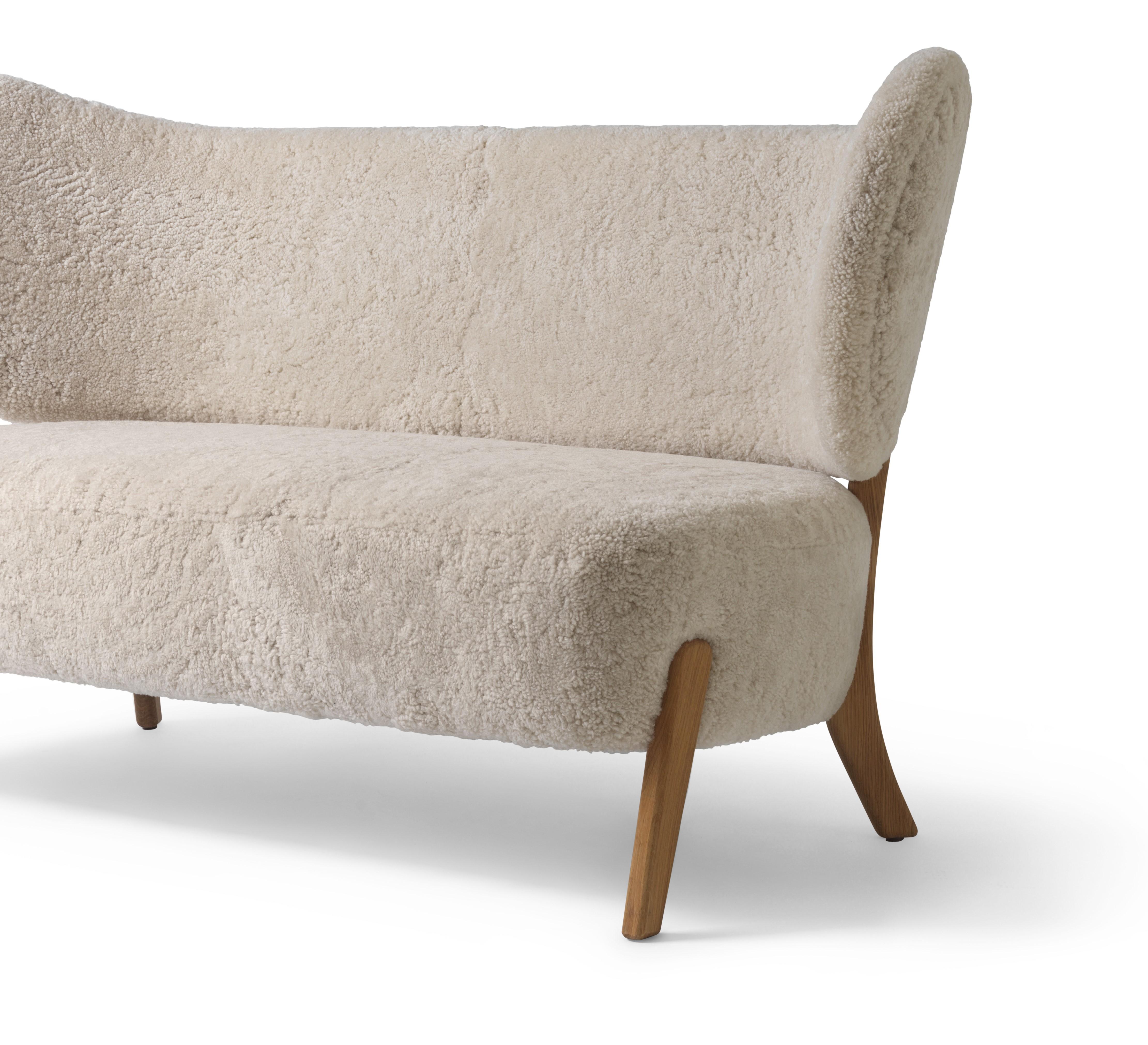 Danish Moonlight Sheepskin TMBO Lounge Sofa by Mazo Design For Sale