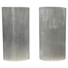 Éclairage de lune : paire de Votives de bougies Selenite 6H