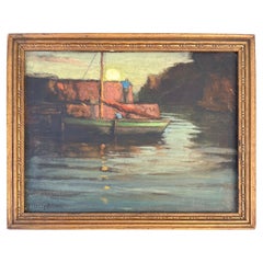 Antique "Moonrise" by Henry Bayley Snell