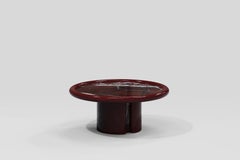 Moonrise Coffee Table, Rosso Levanto Marble, Hand-Crafted in Italy