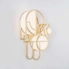 Moonrise Sconce Large, Brushed Brass Finish by Lara Bohinc