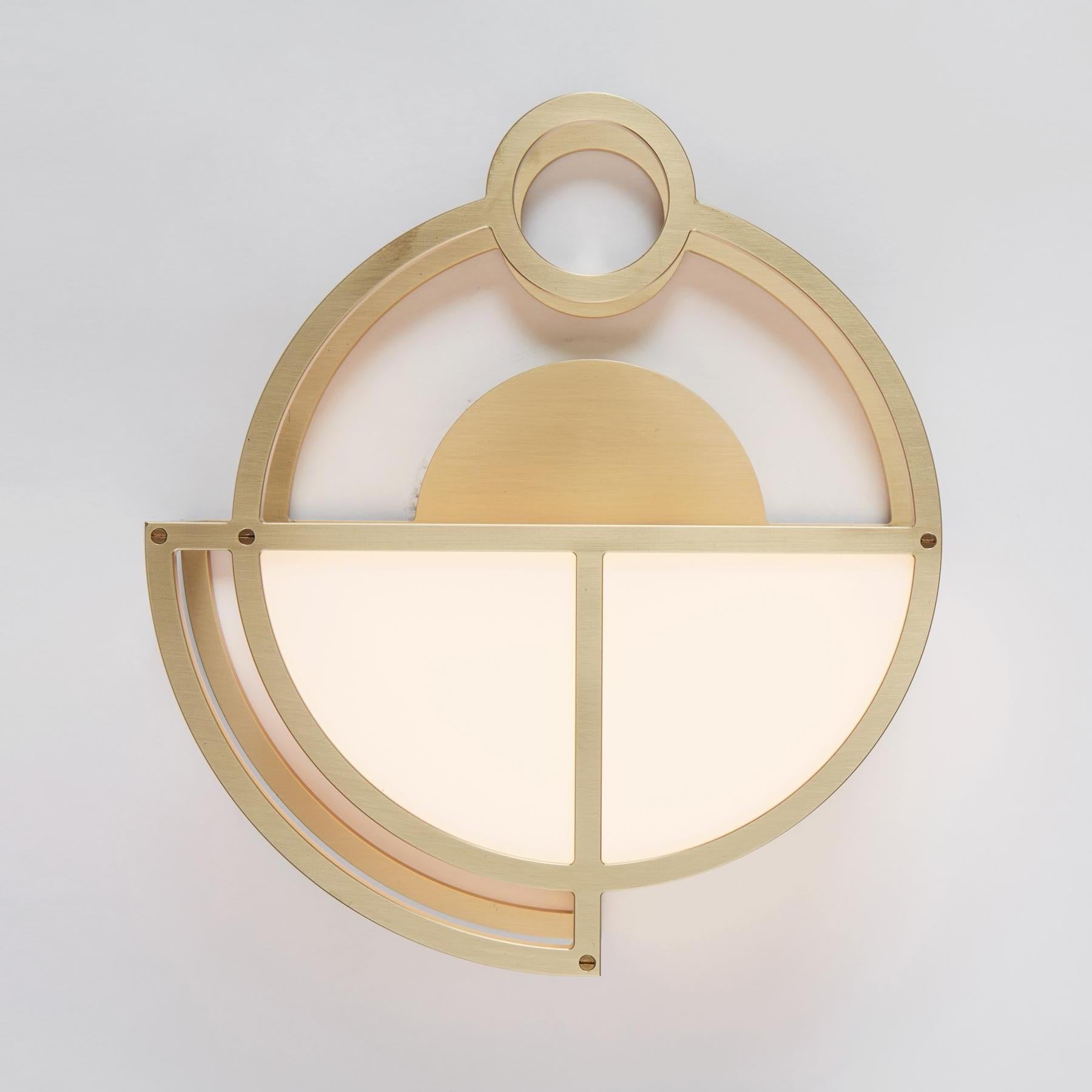 Moonrise lighting collection has been designed by Lara Bohinc for Brooklyn based design and manufacturing company Roll & Hill.

Moonrise collection of lighting is inspired by the lunar phases, with round and half round shapes composed in playful