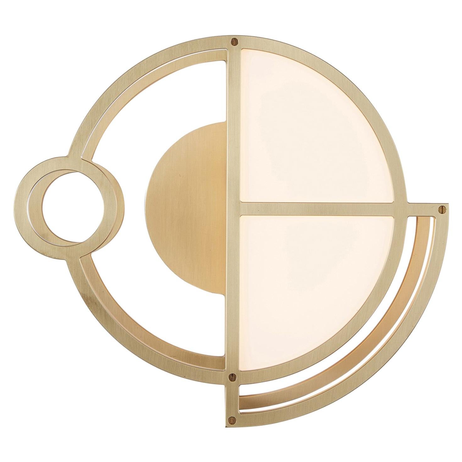 Moonrise Sconce Small, Brushed Brass by Lara Bohinc For Sale