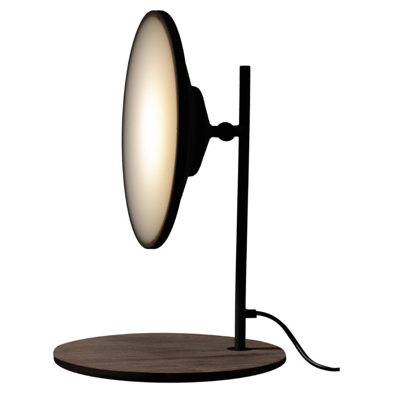 Moons, Contemporary Table Lamp Made of Metal, Acrylic and American