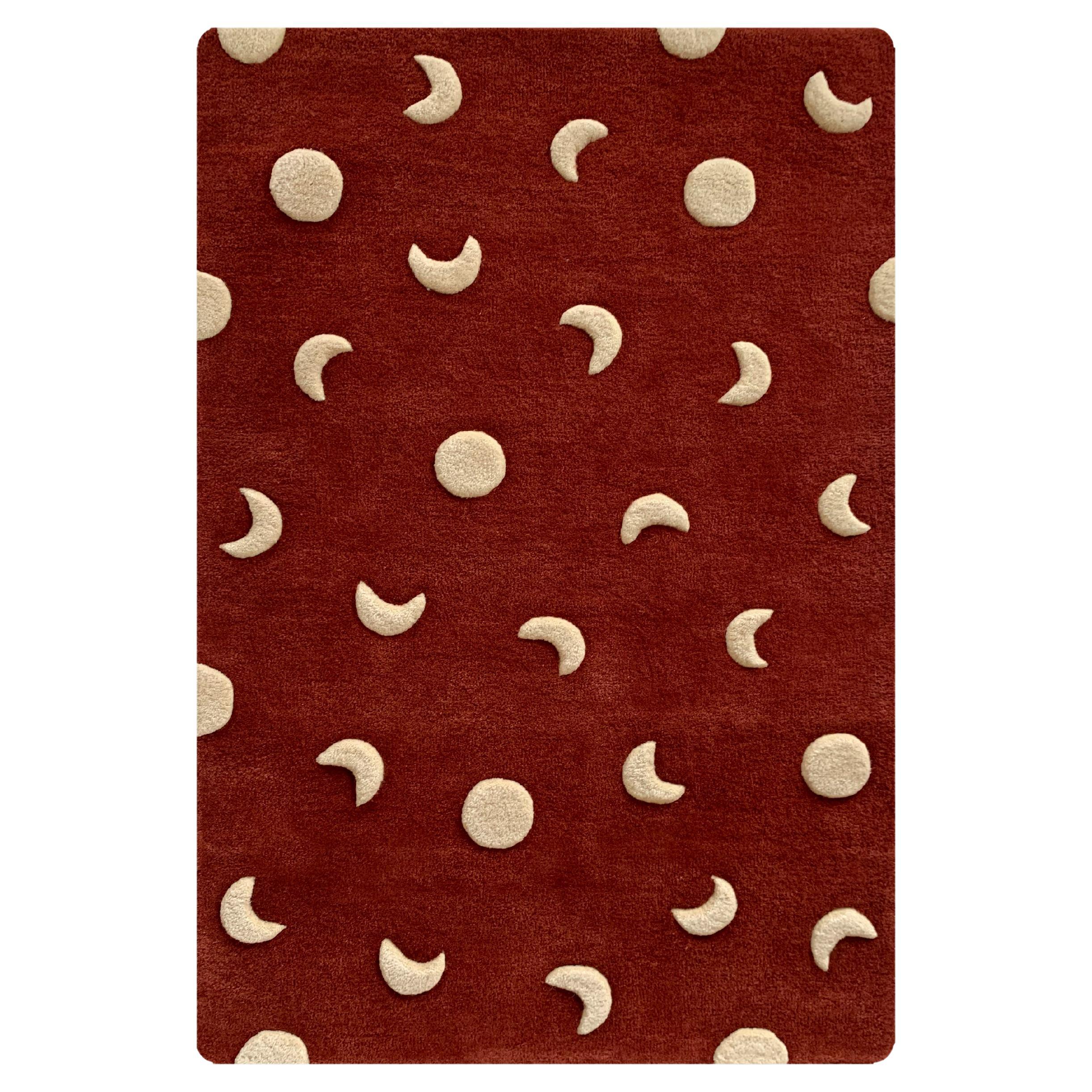 Moons Rug, 3D Hand-Tufted