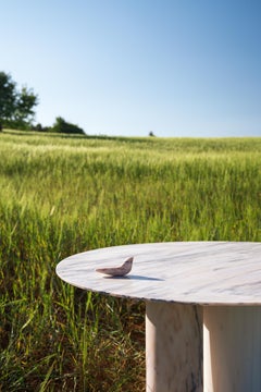 Moons Sculptural Table by on.Entropy, in Pink & White Marble