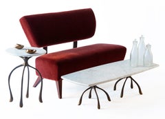 Moonshine Side Table, Cast Red Bronze, Carrara Marble, Jordan Mozer, 2010