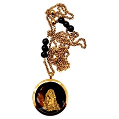 Moonstar goddess locket necklace