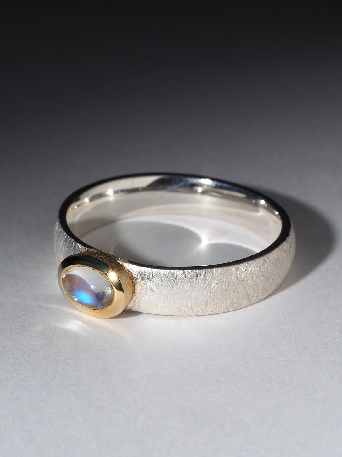 da uomo o donna Pietra di luna AAA+ Anello d'argento Pietra di luna naturale di alta qualità regalo per la moglie in vendita