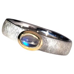 Mondstein AAA+ Silberring natürlicher feiner Qualität Mondstein Geschenk Frau