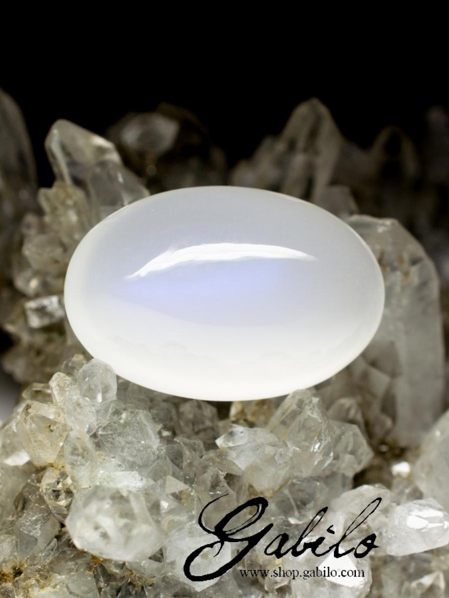 Moonstone Adularia Oval Cabochon 21.0 Ct Bluish White Pure Magic Valentine Gift 2