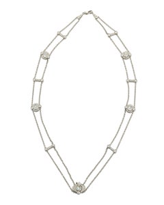 Moonstone and Diamond Double-Strand Necklace by Tiffany & Co.