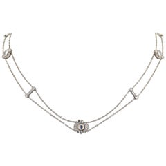 Moonstone and Diamond Double-Strand Necklace by Tiffany & Co.