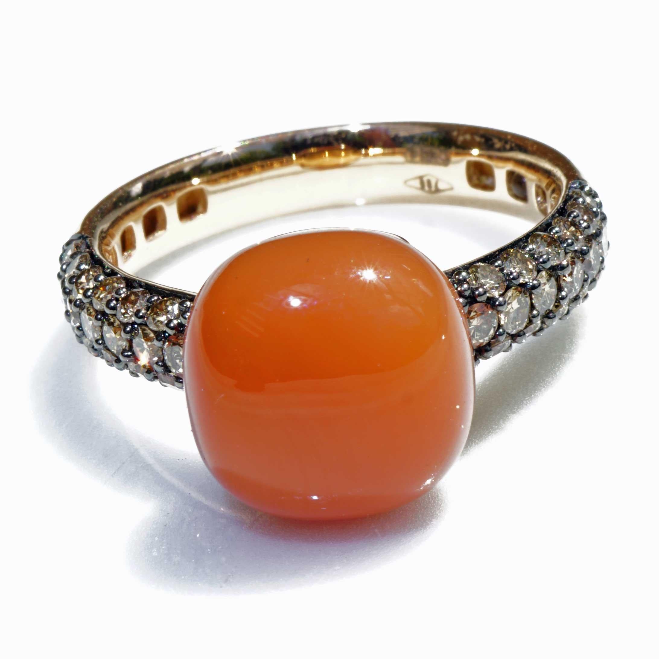 Moonstone Brilliant Ring 7.30 ct 0.68 ct elegant Winter Colors 7.30 ct 0.68 ct For Sale 1