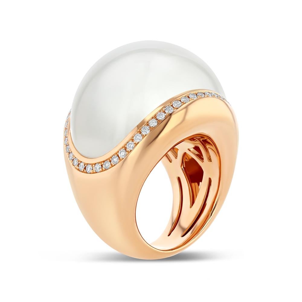 Women's or Men's Moonstone Bubble Ring For Sale