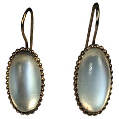 Moonstone Cabochon Oval Earrings