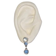 Vintage Moonstone Chalcedony Earrings
