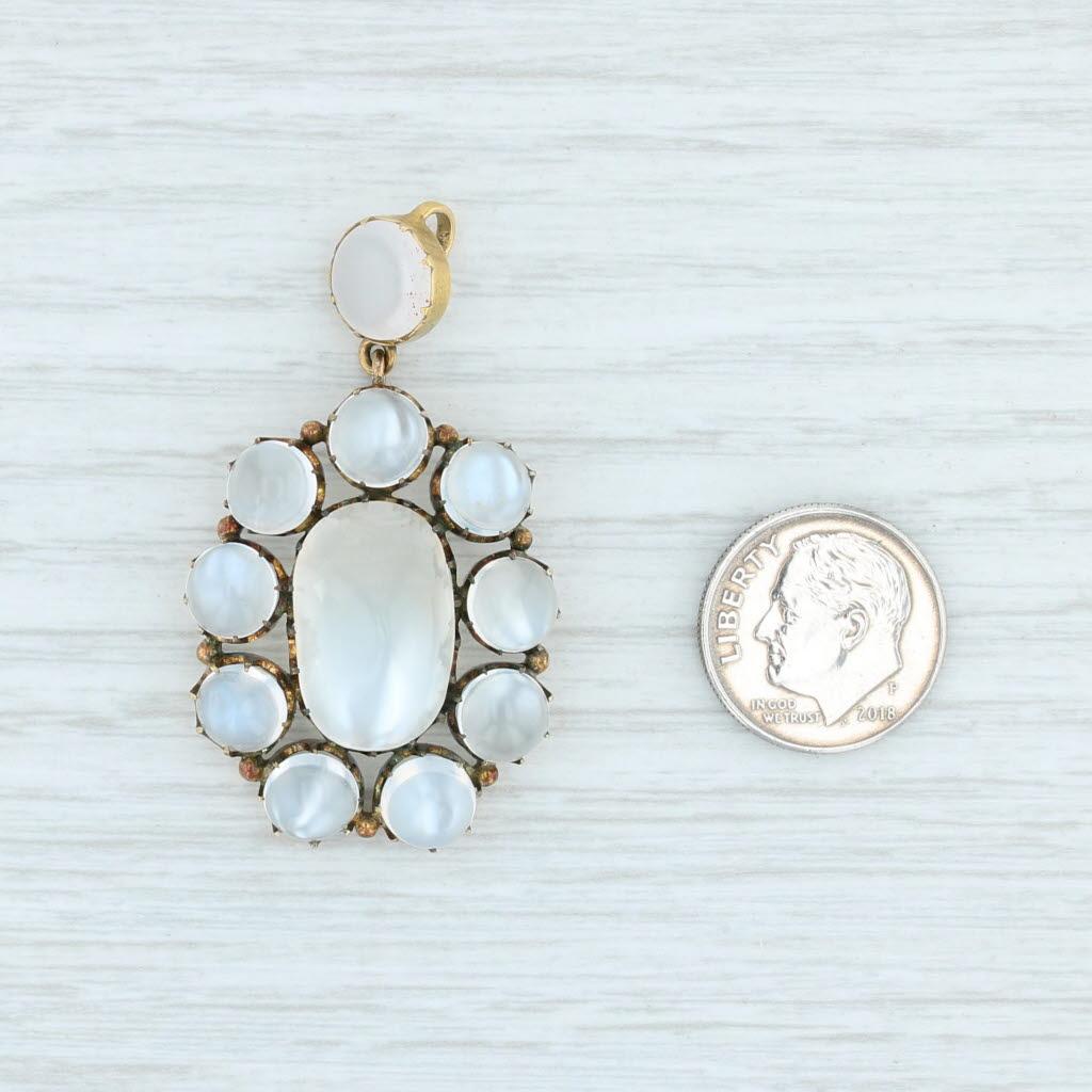 Women's Moonstone Chalcedony Pendant 14k Yellow Gold Statement Drop Nordstrom For Sale