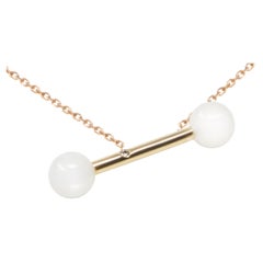 MOONSTONE, Diamond Yellow Gold Pendant