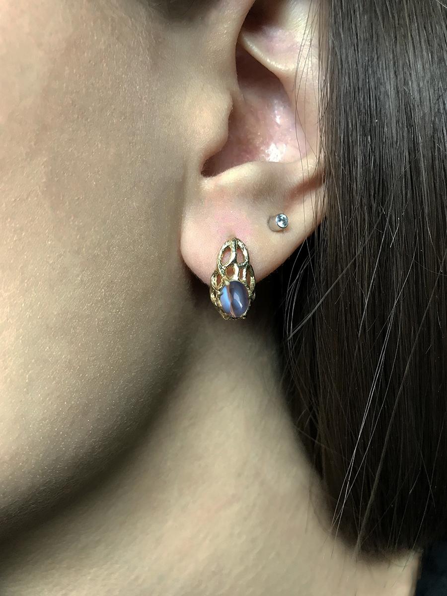 antique moonstone earrings