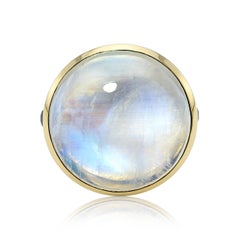 Bague globe en pierre de lune