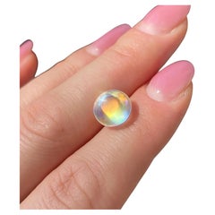 Moonstone natural gemstone 5.09 ct., Sugarloaf cabochon, Certificate! Madagascar