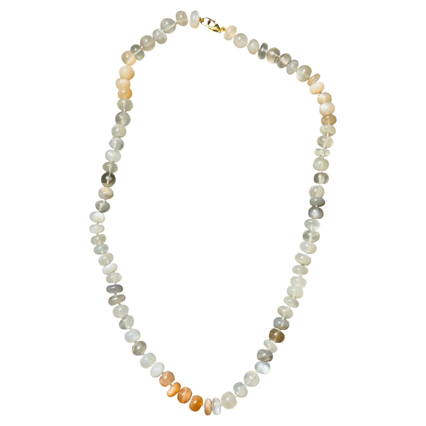 MOONSTONE NECKLACE, Multi-Color Moonstone and 14k Gold