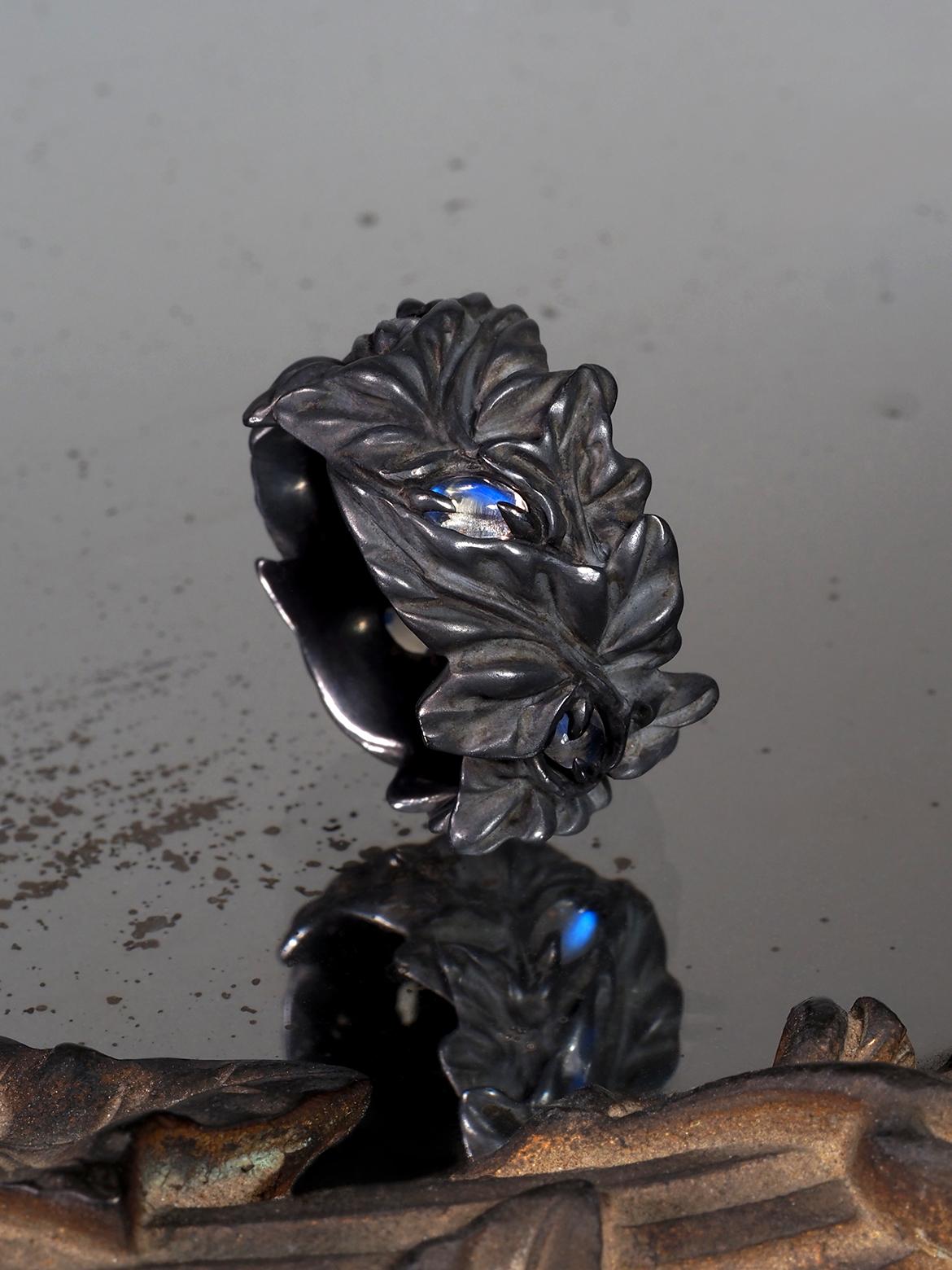 Moonstone ring Ivy collection nature inspired special person gift anniversary For Sale 4