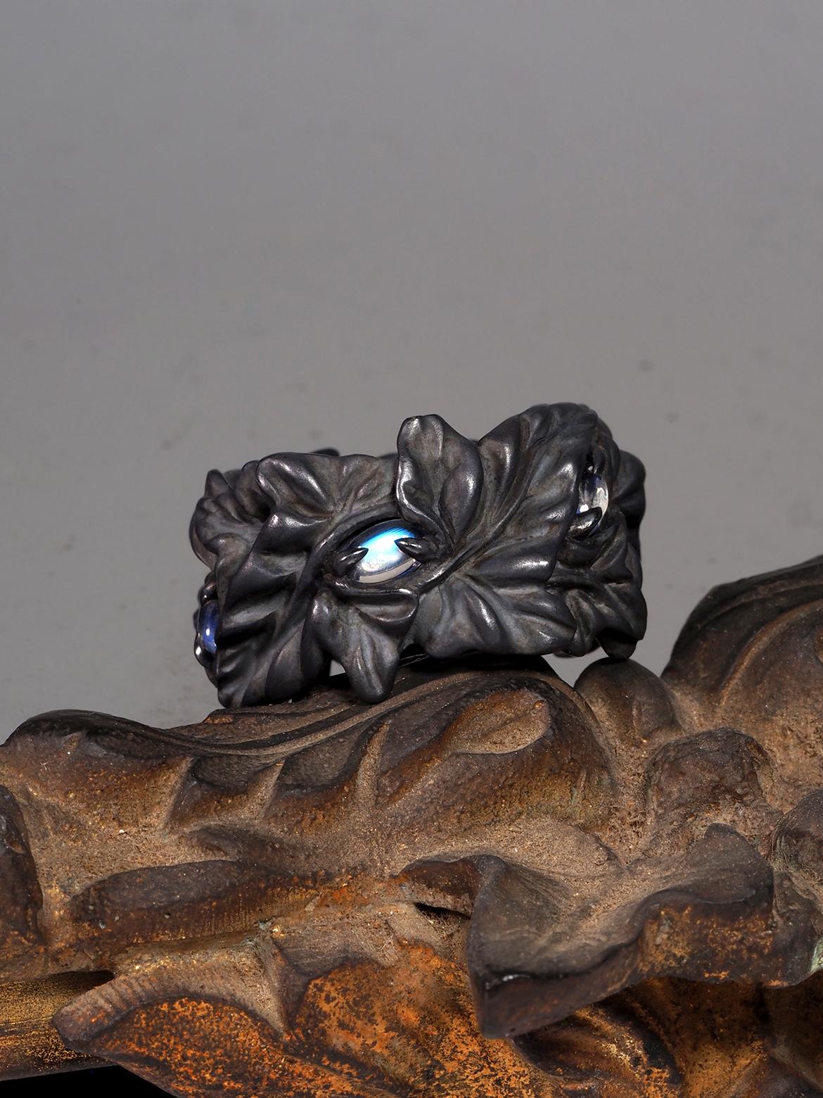 Moonstone ring Ivy collection nature inspired special person gift anniversary For Sale 8