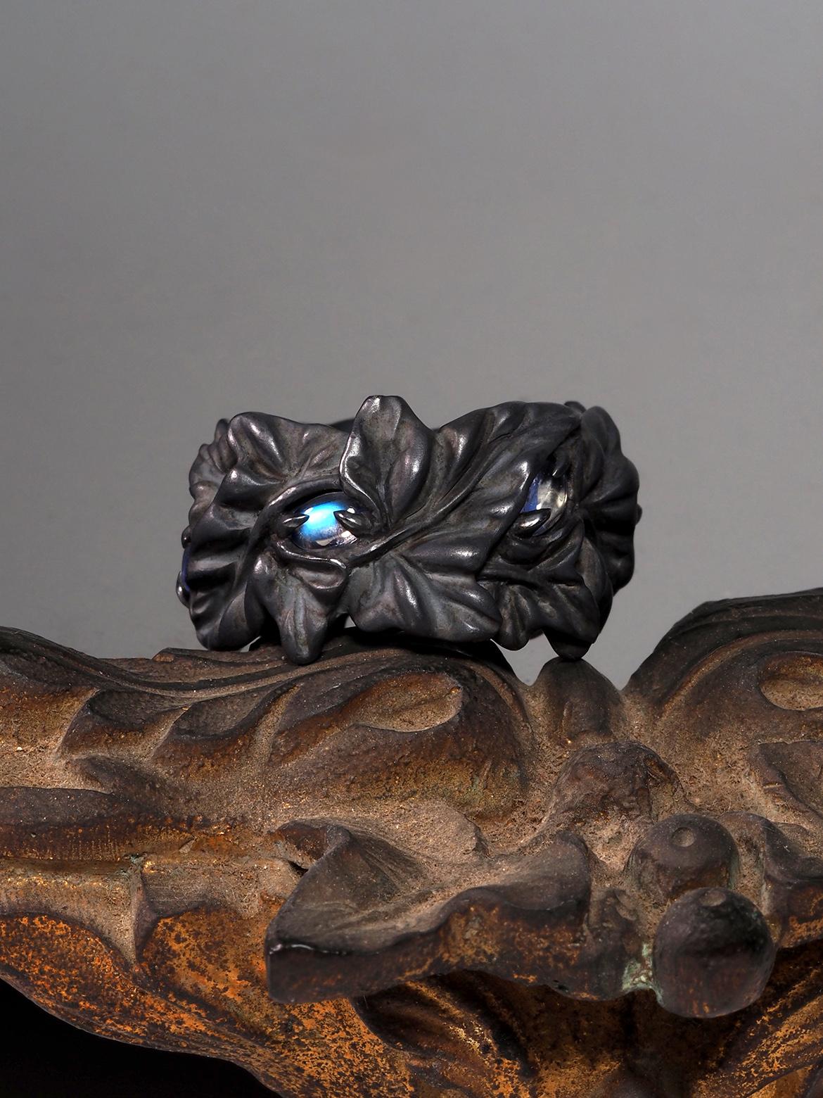 Moonstone ring Ivy collection nature inspired special person gift anniversary For Sale 9