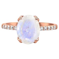 Moonstone Ring Sterling Silver