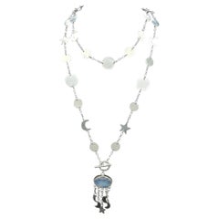 Sautoir étoile et lune en pierre de lune
