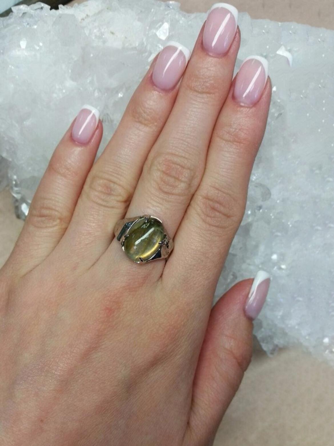 Artist Moonstone Sterling Silver Ring Natural Labradorite Gemstone gift for Her For Sale