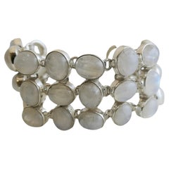 Moonstone Sterlling Silver Bracelet