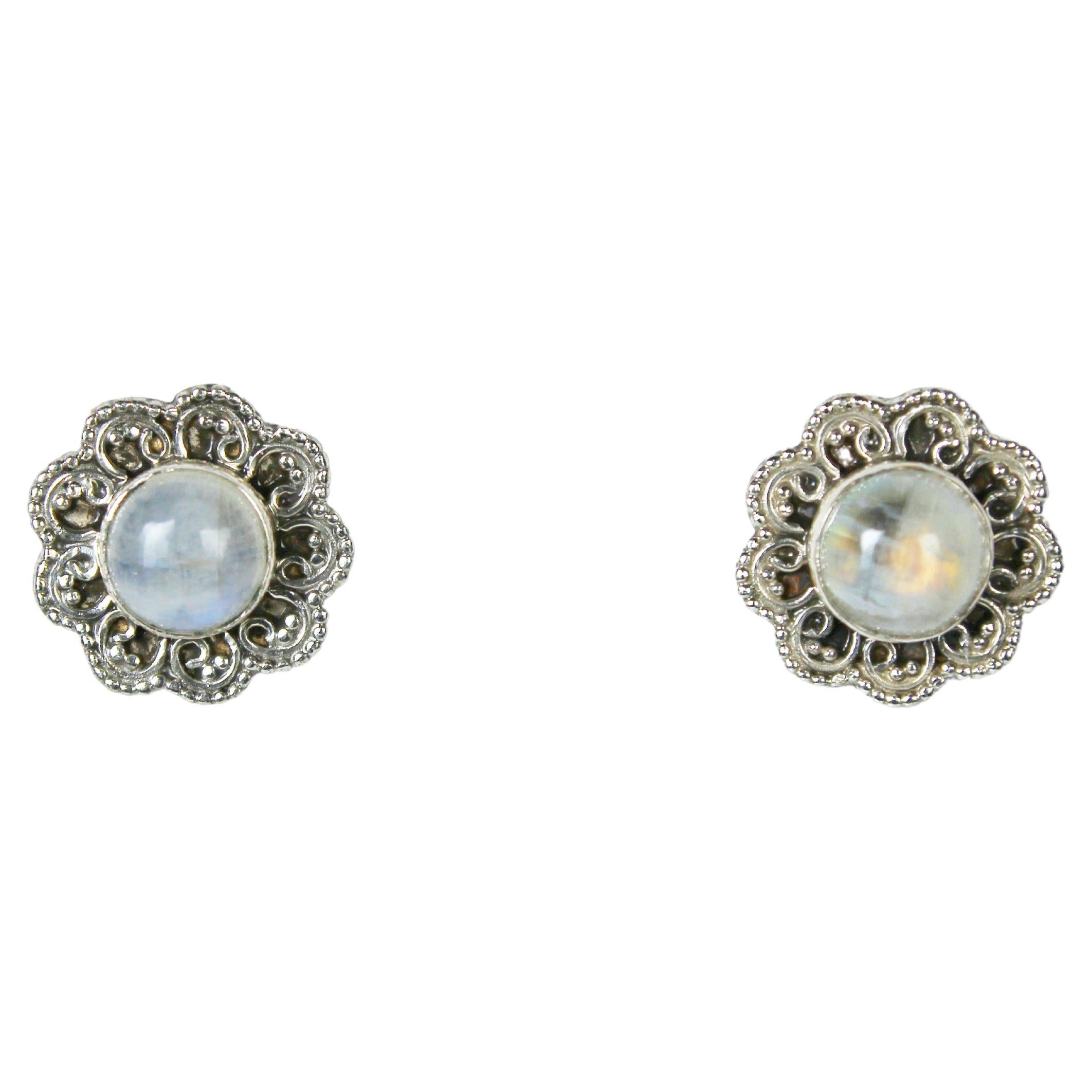 Moonstone Stud Earrings