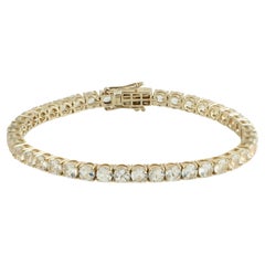 Moonstone Tennis Bracelet Made In 14k Yellow Gold