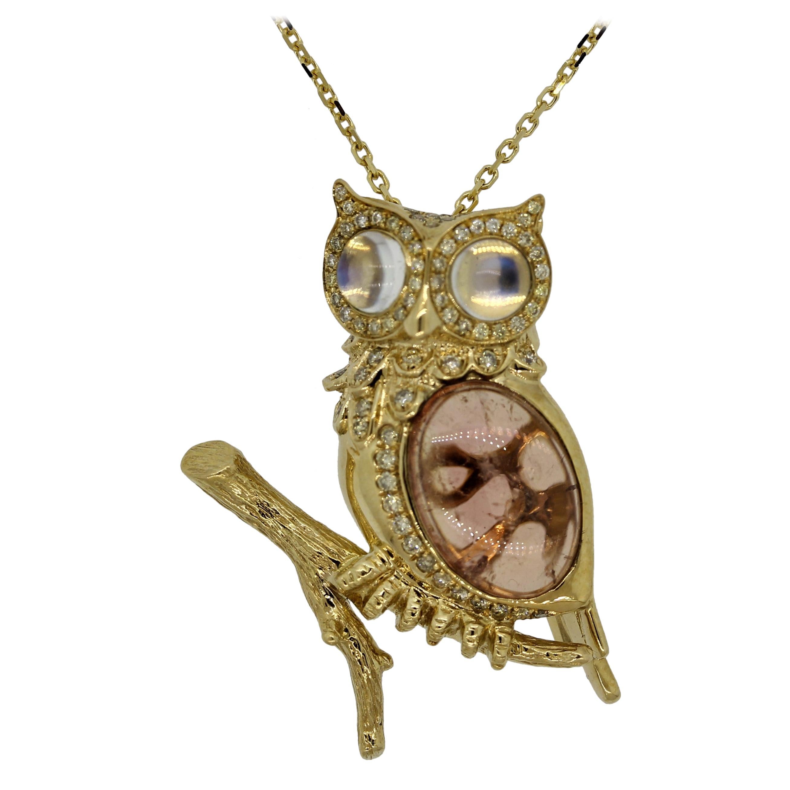 Details about   GORGEOUS OWL ~ XL ROUND  PENDANT Filigree 35mm 